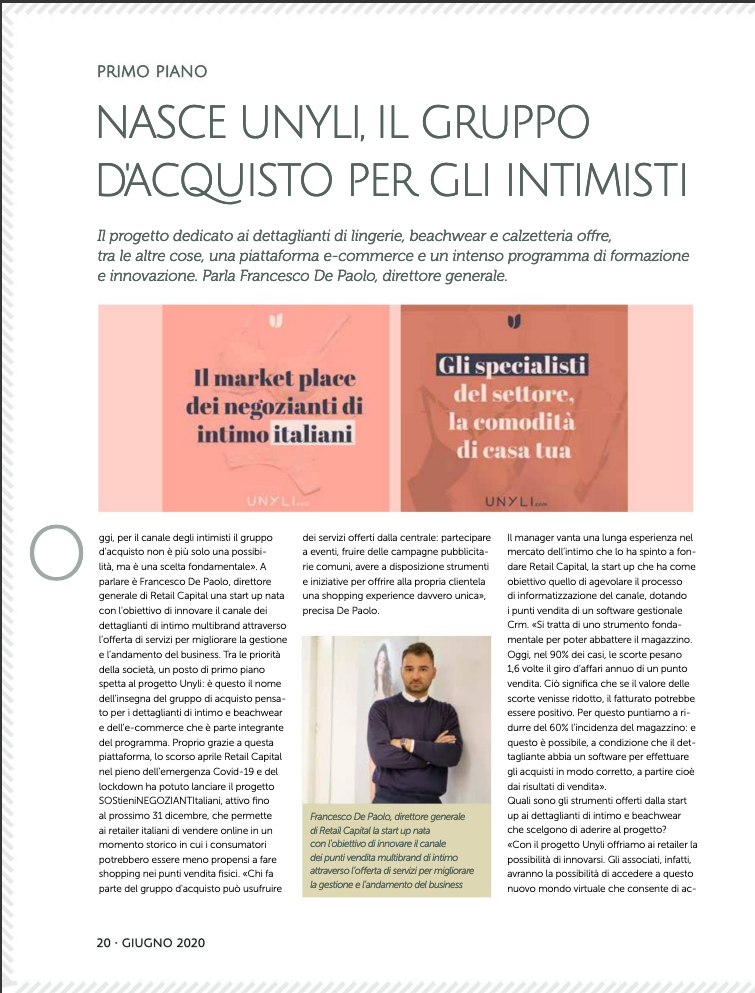 intimo retail giugno