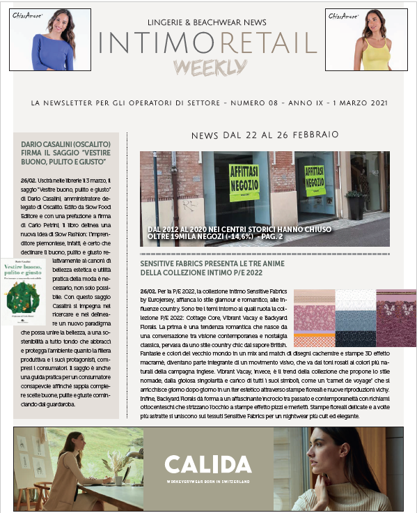 intimo retail weekly n.8