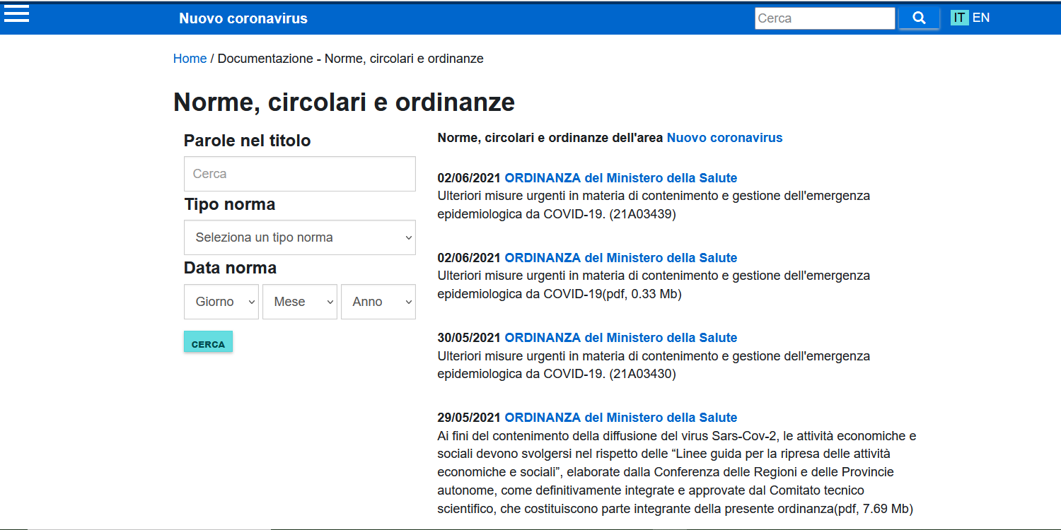 linee guida per la ripresa delle attività economiche e sociali
